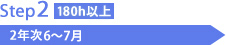 Step2:2年次5~6月(180h以上)